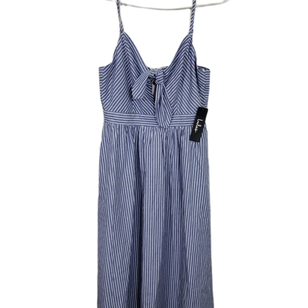 NWT! Lulus Joyful Days Striped Midi Dress. - Picture 4 of 6